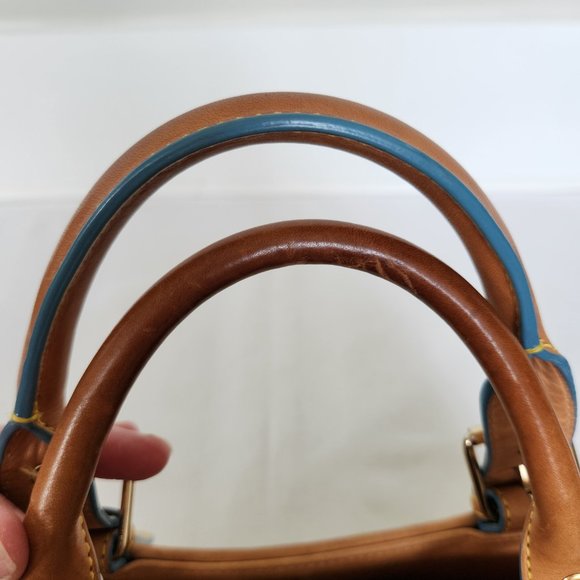 Dooney & Bourke Multi-Colored Leather-Trimmed Monogram Y2K Handle Bag w/Dust Bag - Picture 16 of 16